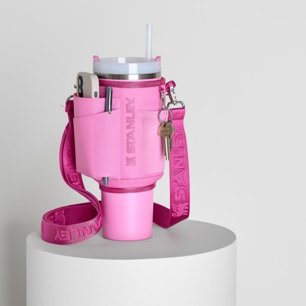NEW Stanley The All Day 40oz Quencher Carry-All Peony Pink Cross Body Sling